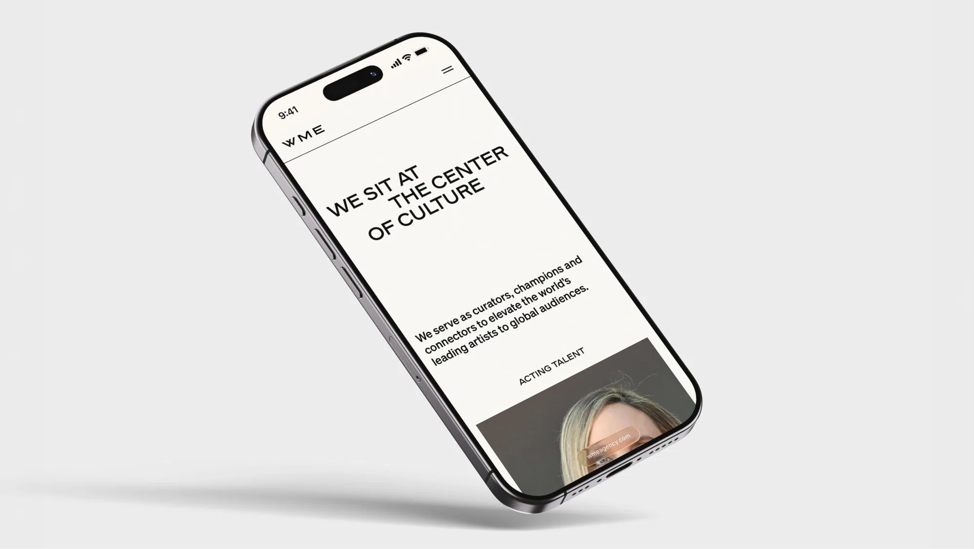 WME Agency responsive design